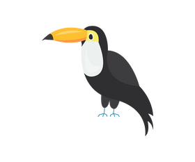 Cartoon pelican bird clipart