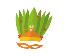 Brazilian carnival mask clipart