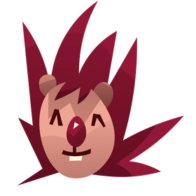 Cartoon porcupine happy clipart