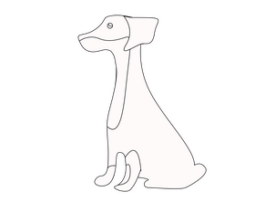 Terrier dog black and white clipart
