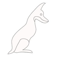 Dog drawing black and white clipart