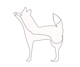 Dog black and white clipart
