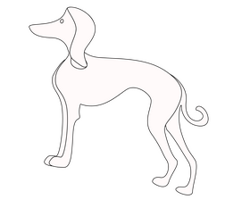 Dog free black and white clipart