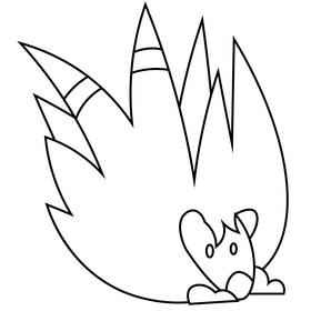 Porcupine drawing black and white clipart