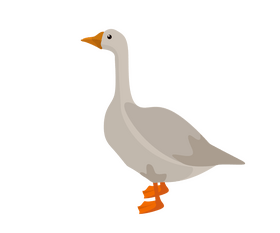 Cartoon goose clipart