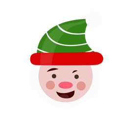 Santa Claus face clipart
