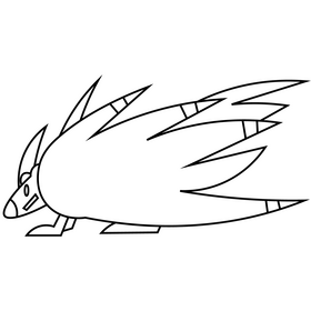 Porcupine drawing black and white clipart
