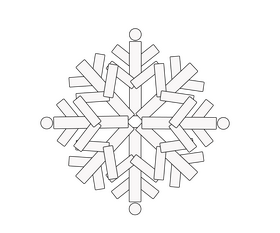 Snowflake free black and white clipart