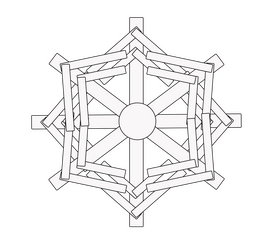 Free snowflake black and white clipart