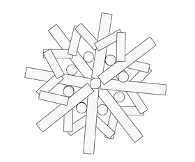Snowflake black and white clipart