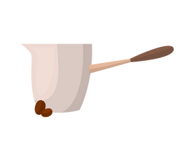 Cartoon Turkish coffee pot clipart