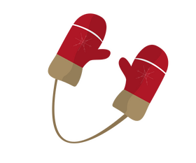 Cartoon winter gloves clipart