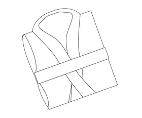 Bathrobe black and white clipart
