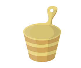 Russian sauna bucket clipart