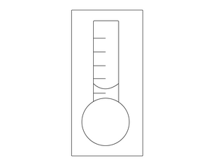 Room thermometer black and white clipart