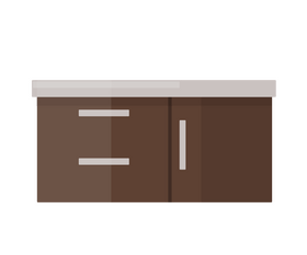 Bathroom cupboard drawing clipart
