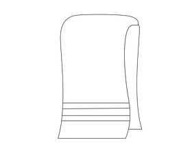 Towel stripes black and white clipart