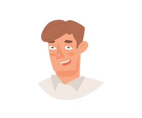 Smiling businessman smiling clipart