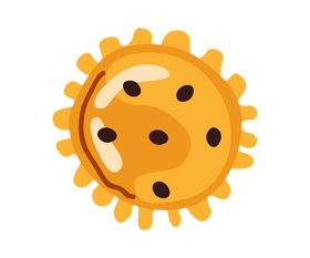 Sun cookie drawing clipart
