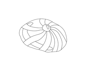 Rainbow cookie black and white clipart