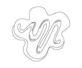 Cookie flowera free black and white clipart