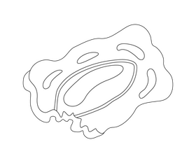 Bitten square butter cookie black and white clipart