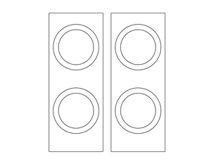 Sound column speakers black and white clipart