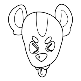 Printable possum tongue black and white clipart