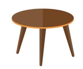 Wooden coffee table clipart
