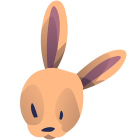 Cartoon rabbit head clipart