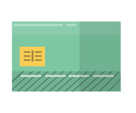 Green credit card drawing clipart