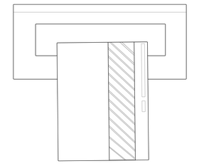 ATM slot with cash money black and white clipart