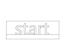 Start banner black and white clipart