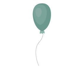 Green balloon clipart