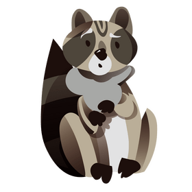 Racoon cartoon clipart