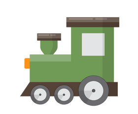 Green locomotive train clipart