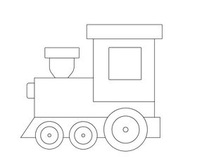 Locomotive train black and white clipart