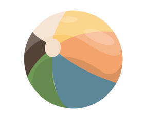 Beach ball drawing clipart