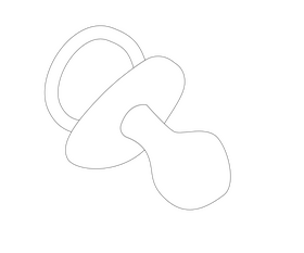 Baby nipple icon black and white clipart