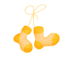 Yellow socks clipart