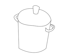 Free pot black and white clipart