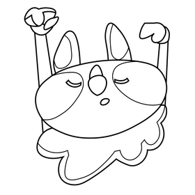 Racoon sleepy black and white clipart