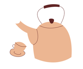 Free teapot and cup clipart
