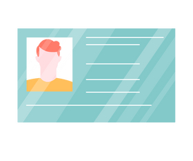 Cartoon ID card clipart