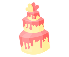 Wedding cake illustration clipart