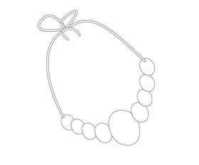 Bijouterie necklace black and white clipart