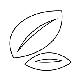 Yellow leaves black and white clipart