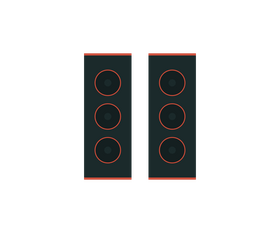 Stereo music columns clipart