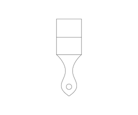 Art paintbrush black and white clipart