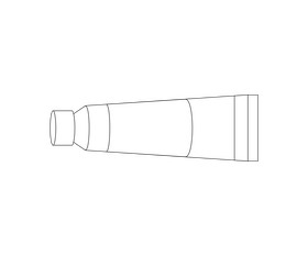 Paint tube black and white clipart